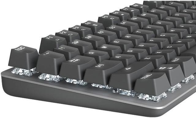 Alt view image 3 of 11 - Logitech K845 Mechanical Illuminated Keyboard, Mechanical Switches, Strong Adjustable Tilt Legs, Full Size, Aluminum Top Case, 104 Keys, USB Corded, Windows (TTC Brown Switches)