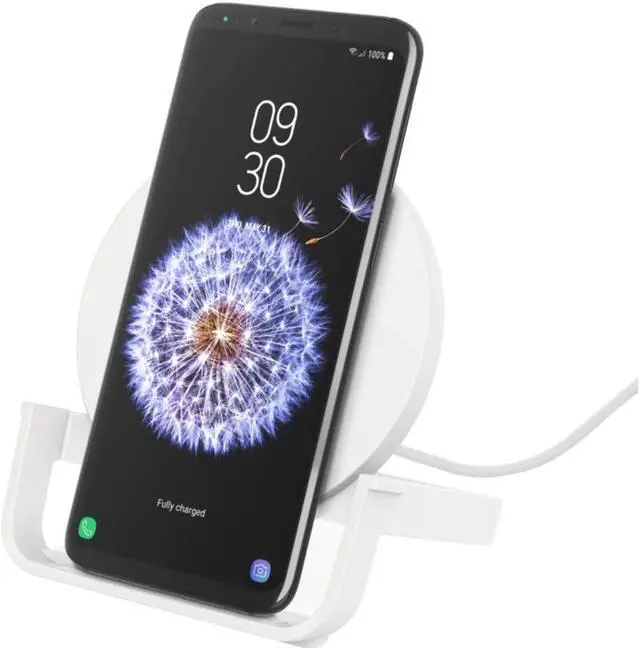 Alt view image 3 of 20 - BELKIN WIB001ttWH BOOST CHARGE White Wireless Charging Stand 10W