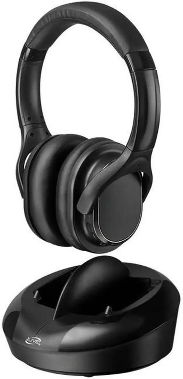 Alt view image 3 of 10 - iLive IAHRF79B Radio Frequency Wireless Headphones with Base (Black)