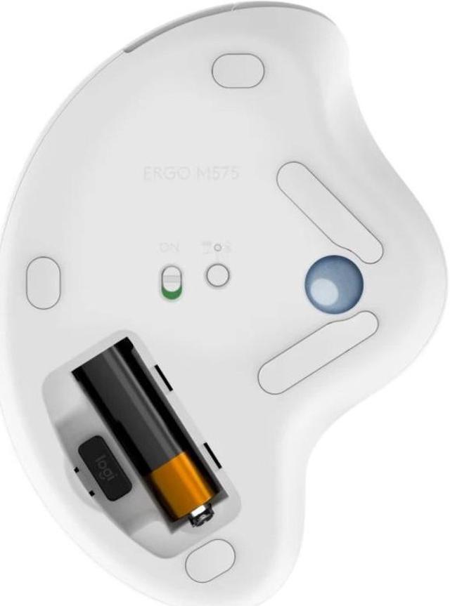Alt view image 5 of 20 - Logitech ERGO M575 Wireless Trackball Mouse - Easy thumb control, precision and smooth tracking, ergonomic comfort design, for Windows, PC and Mac with Bluetooth and USB capabilities - Off White