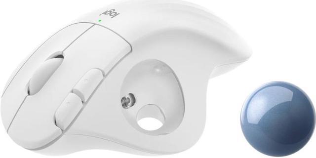 Alt view image 2 of 20 - Logitech ERGO M575 Wireless Trackball Mouse - Easy thumb control, precision and smooth tracking, ergonomic comfort design, for Windows, PC and Mac with Bluetooth and USB capabilities - Off White