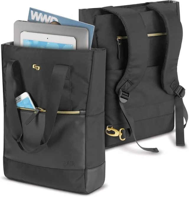 Alt view image 4 of 8 - Solo Parker Carrying Case for 15.6" Notebook - Classic Black, Gold EXE8014