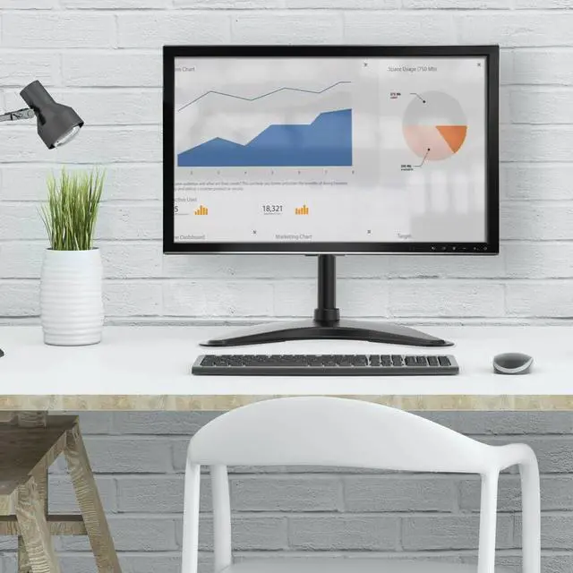 Alt view image 5 of 20 - Tripp Lite Single-Display Desktop Monitor Stand for 13" to 27" Flat-Screen Displays DDR1327SE