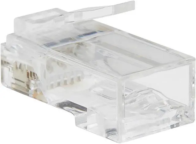 Alt view image 3 of 11 - Tripp Lite Cat6 RJ45 Pass-Through UTP Modular Plug 100 Pack N232100UTP