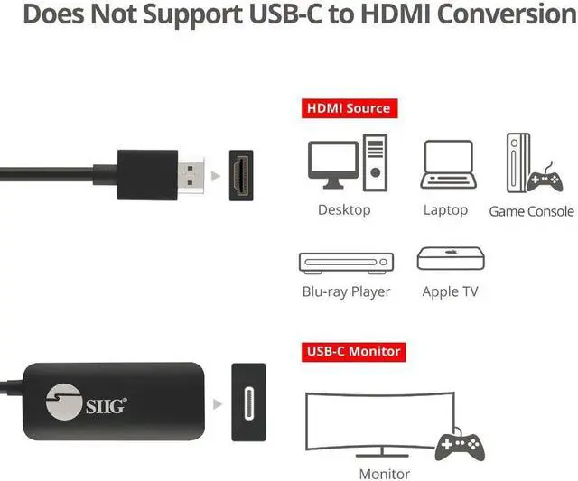 Alt view image 6 of 10 - Siig Hdmi To Usb-C Port 4K 60Hz Converter Adapter
