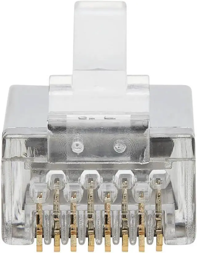 Alt view image 4 of 10 - Tripp Lite Cat6 RJ45 Pass-Through FTP Modular Plug 50 Pack N232050FTP