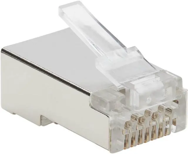 Alt view image 2 of 10 - Tripp Lite Cat6 RJ45 Pass-Through FTP Modular Plug 50 Pack N232050FTP