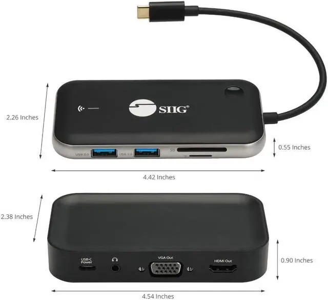 Alt view image 7 of 17 - SIIG AC CEH26P11S1 1080p Wireless USBC Video Hub Extender 32ft Color Box