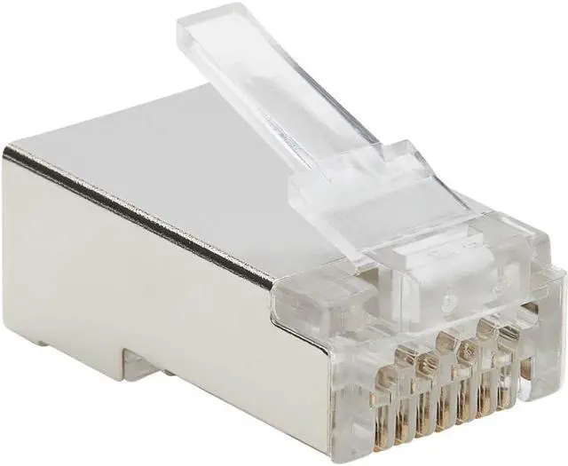 Alt view image 4 of 18 - Tripp Lite Cat6 RJ45 Pass-Through FTP Modular Plug 100 Pack N232100FTP