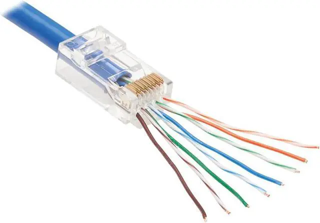 Alt view image 6 of 11 - Tripp Lite Cat6 RJ45 Pass-Through UTP Modular Plug 100 Pack N232100UTP