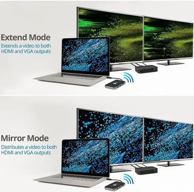 Alt view image 6 of 17 - SIIG AC CEH26P11S1 1080p Wireless USBC Video Hub Extender 32ft Color Box