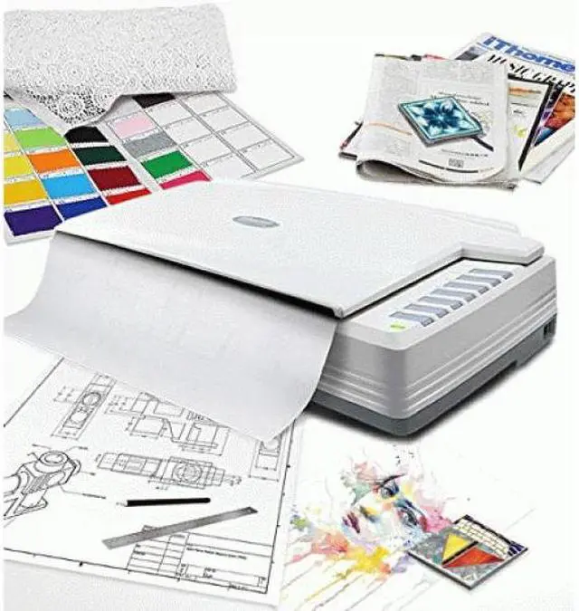 Alt view image 7 of 8 - Plustek OpticPro A320E A3 800dpi 12"x17" Tabloid Flatbed Scanner