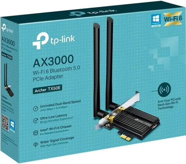 Alt view image 9 of 20 - TP-Link WiFi 6 AX3000 PCIe WiFi Card for PC with Heat Sink (Archer TX50E), Bluetooth 5.0, 802.11AX Dual Band Wireless Adapter with MU-MIMO, Ultra-Low Latency