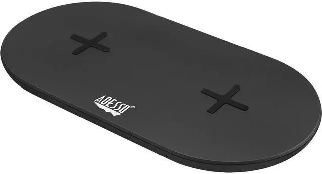 Alt view image 4 of 15 - Adesso AUH-1040 15W Max Dual Wireless 2 Coils Qi-Certified Fast Charging Pad