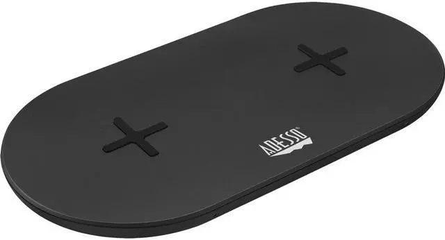 Alt view image 7 of 15 - Adesso AUH-1040 15W Max Dual Wireless 2 Coils Qi-Certified Fast Charging Pad