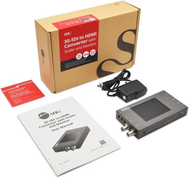 Alt view image 2 of 8 - SIIG AC CESD0J11S1 3GSDI to HDMI Converter with Scaler and Monitor TAA