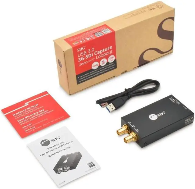 Alt view image 6 of 17 - SIIG AC CESD0K11S1 USB 30 3GSDI Capture Device with Loopout Brown Box