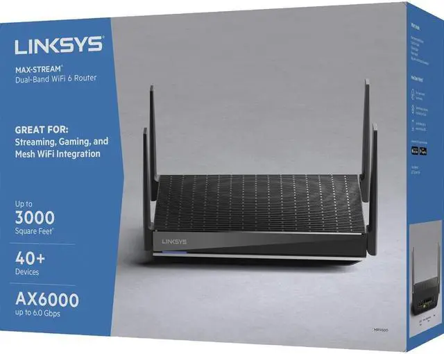 Alt view image 11 of 20 - Linksys MR9600 Mesh Wi-Fi Router (Wi-Fi 6 Router, Dual-Band Wireless Mesh Router for Home Mesh Network) Future-Proof Fast Wireless Router