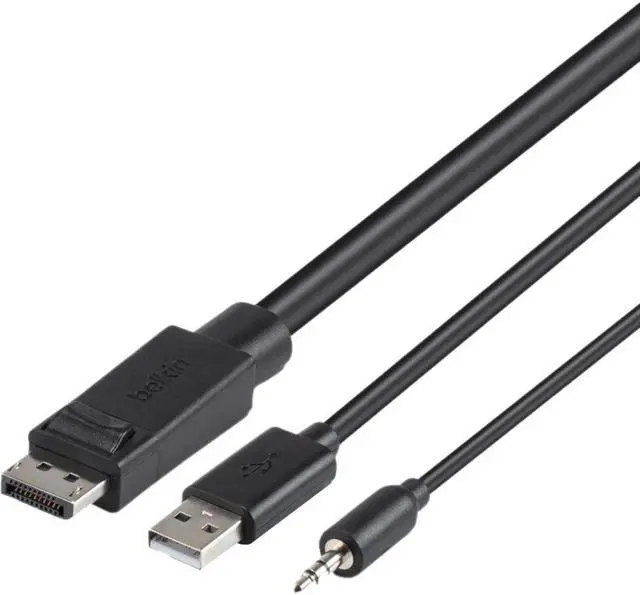 Alt view image 3 of 13 - Belkin Taa Dp/Usb/Aud Skvm Cbl Dp M/M; Usb A/B