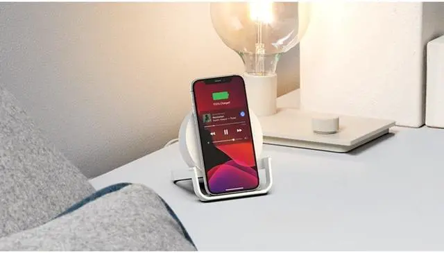 Alt view image 5 of 14 - Belkin BOOSTCHARGE Wireless Charging Stand + Speaker