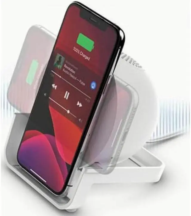 Alt view image 4 of 14 - Belkin BOOSTCHARGE Wireless Charging Stand + Speaker
