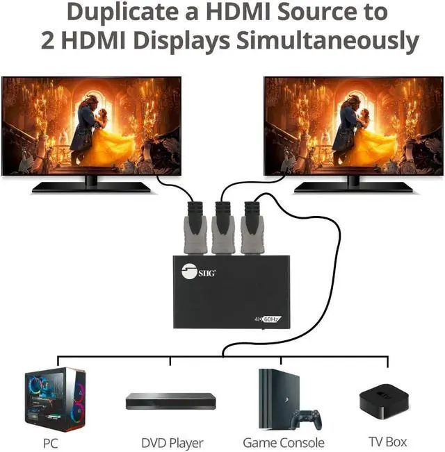 Alt view image 4 of 11 - 2PORT HDMI 20 HDR SPLITTER