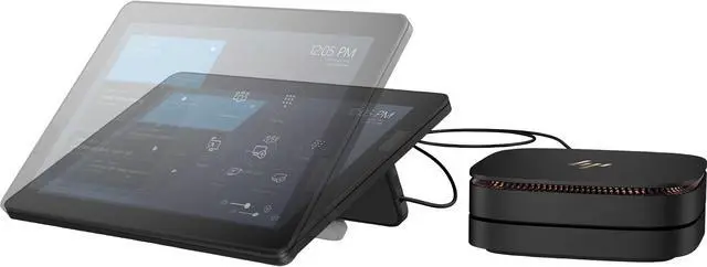 Alt view image 6 of 13 - HP Elite Slice G2 Desktop Computer - Intel Core i5 7th Gen i5-7500T Quad-core (4 Core) 2.70 GHz - 8 GB RAM DDR4 SDRAM - 128 GB SSD - Ultra Small - Sparkle Black - Windows 10 IoT Enterprise 64-bit - In
