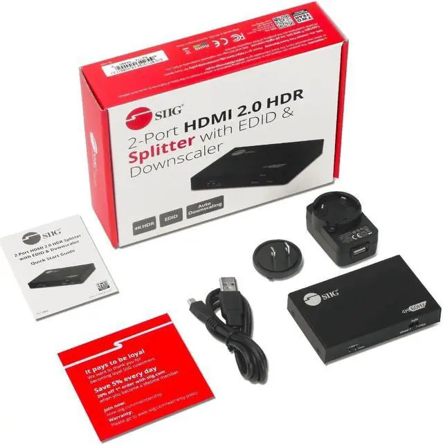 Alt view image 7 of 11 - 2PORT HDMI 20 HDR SPLITTER