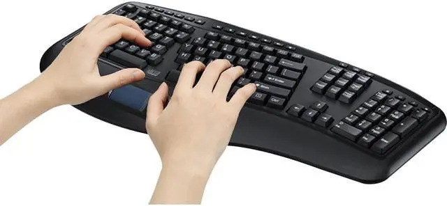 Alt view image 14 of 20 - ADESSO WKB-4500UB WRLS ERGO TOUCHPAD KEYBOARD