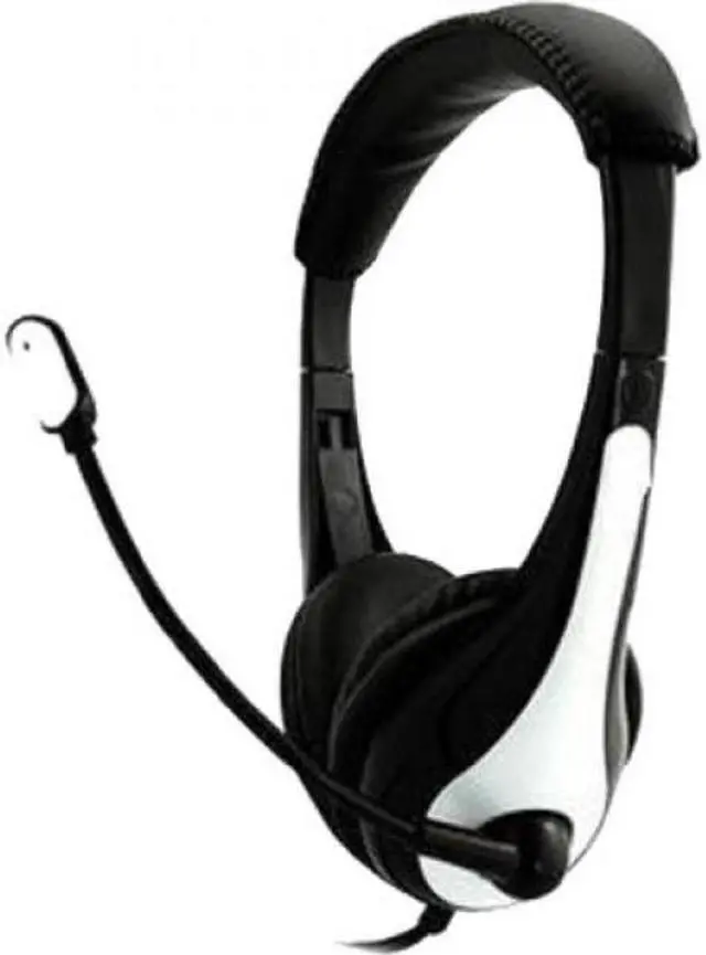 Alt view image 2 of 2 - Ergoguys Wired Headset with 3.5mm Plug Black/White EG36WHT