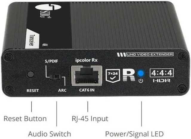 Alt view image 2 of 11 - SIIG AC CEH26N11S1 ipcolor 4K HDMI 2.0 Extender Daisy Chain Transceiver