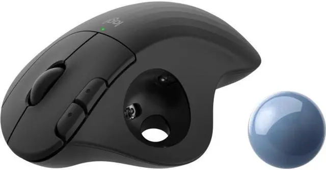 Alt view image 4 of 20 - Logitech ERGO M575 Wireless Trackball Mouse - Easy thumb control, precision and smooth tracking, ergonomic comfort design, for Windows, PC and Mac with Bluetooth and USB capabilities - Graphite
