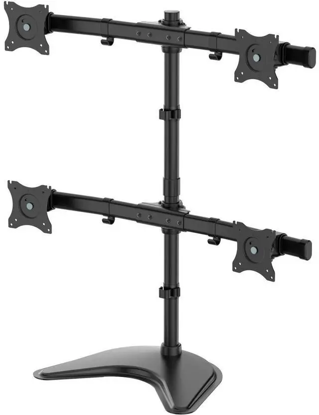 Alt view image 2 of 18 - Tripp Lite Quad Desktop Monitor Stand for 13" to 27" Displays DDR1327MQ