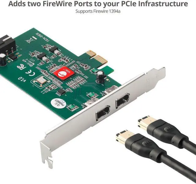 Alt view image 4 of 9 - Siig Dual Profile 2 Port Firewire Pcie