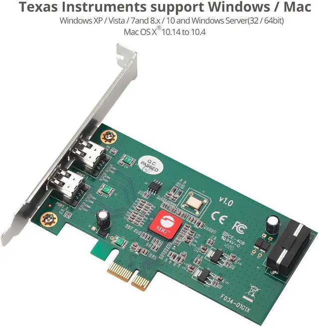 Alt view image 2 of 9 - Siig Dual Profile 2 Port Firewire Pcie