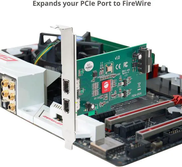 Alt view image 5 of 9 - Siig Dual Profile 2 Port Firewire Pcie