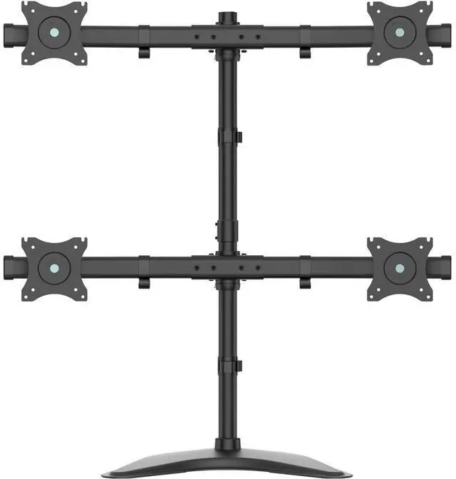 Alt view image 4 of 18 - Tripp Lite Quad Desktop Monitor Stand for 13" to 27" Displays DDR1327MQ