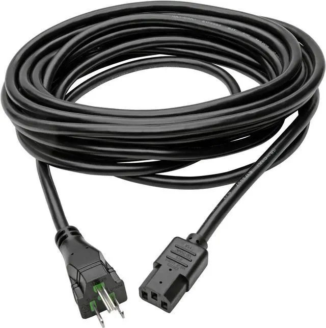 Alt view image 5 of 9 - Tripp Lite Model P006-025-HG15 25 ft. Hospital-Grade Computer Power Cord, 15A, 14 AWG (NEMA 5-15P to IEC-320-C13)