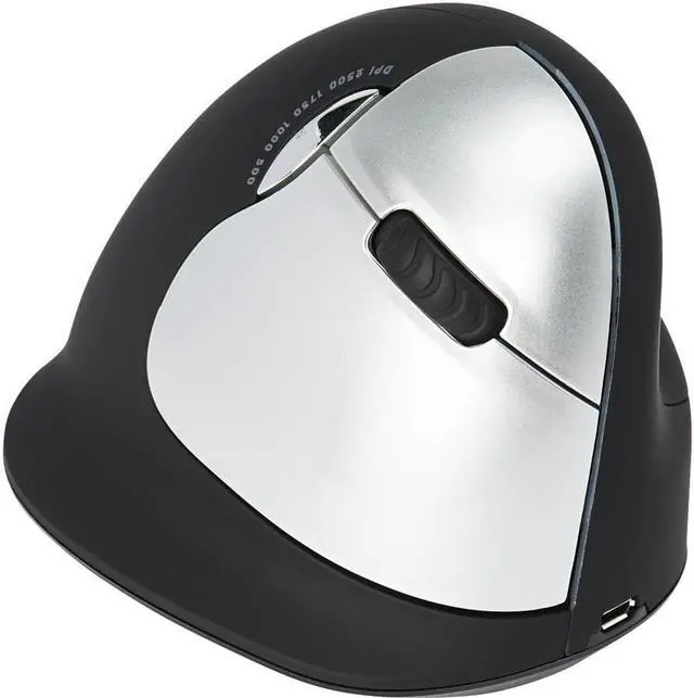Alt view image 5 of 11 - Ergoguys - RGOHELAWL - R-Go Tools Wireless Vertical Ergonomic Mouse, Large, Right Hand, Black - Laser - Wireless - Black