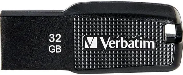Alt view image 4 of 12 - Verbatim 32GB Ergo USB 2.0 Flash Drive - Black 70876