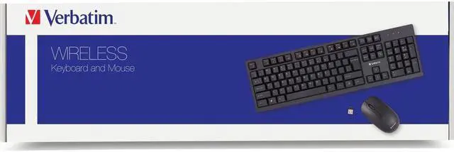 Alt view image 3 of 20 - Verbatim Wireless Keyboard and Mouse 70724