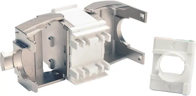 Alt view image 7 of 16 - Tripp Lite Cat6a Toolless Shielded Keystone Jack 180 Degrees Wallplates Panels (N238-001-SH-TFA)
