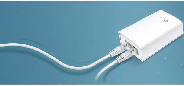 Alt view image 7 of 14 - TP-Link PoE Injector | PoE Adapter 48V DC Passive PoE | Gigabit Ports | Up to 100 Meters(325 feet) | Wall Mountable Design (TL-PoE4824G), White