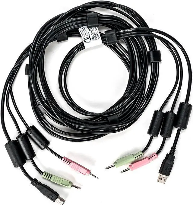 Alt view image 6 of 7 - Avocent 10 ft. USB keyboard, mouse with audio - Use with SCKM140-001 CBL0135