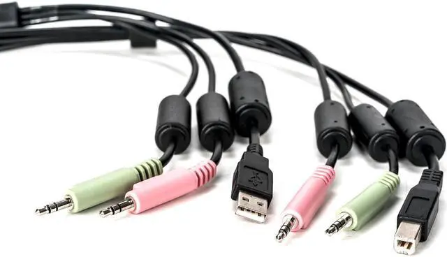 Alt view image 5 of 7 - Avocent 10 ft. USB keyboard, mouse with audio - Use with SCKM140-001 CBL0135