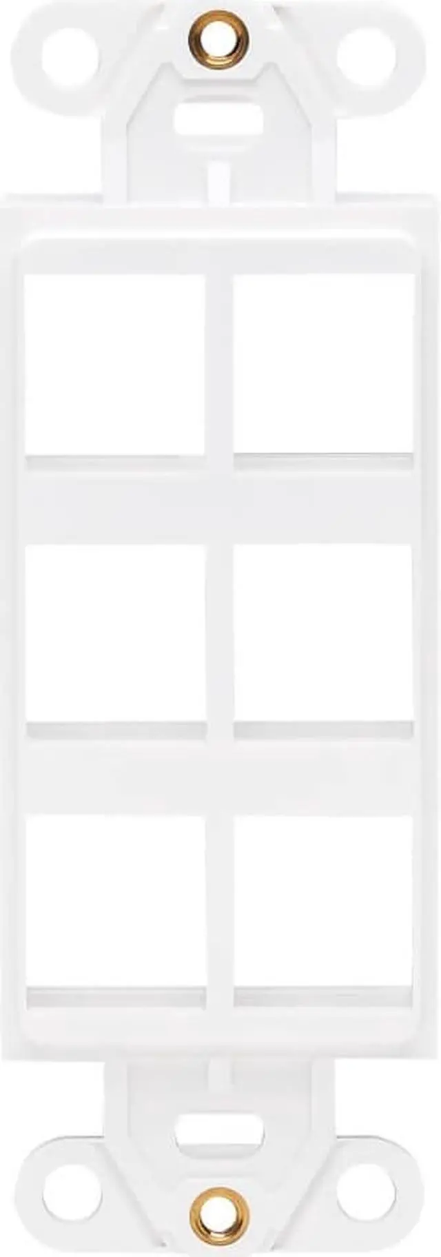 Alt view image 8 of 13 - Tripp Lite Center Plate Insert Decora Style - Vertical 6 Ports