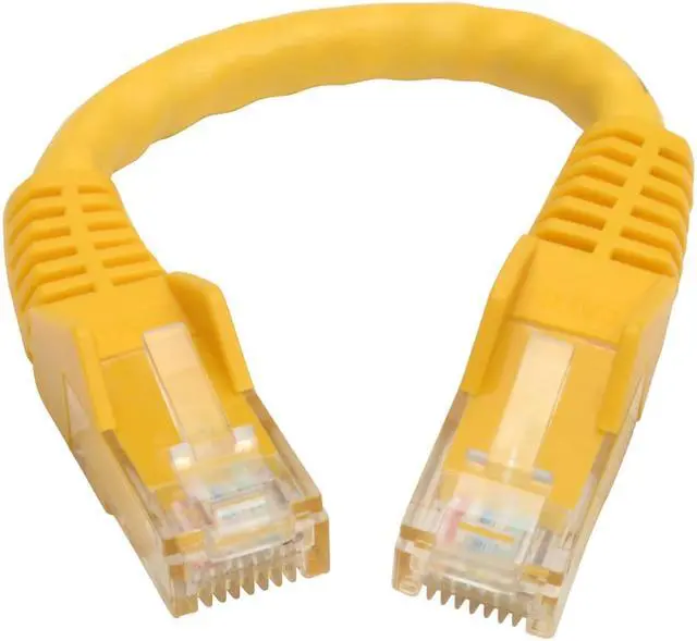 Alt view image 16 of 20 - Tripp Lite N201-06N-YW Premium Cat6 Gigabit Snagless Molded Utp Patch Cable, 24 Awg, 550 Mhz/1 Gbps (Rj45 M/M) , Yellow, 6 In. - Patch Cable - Rj-45 (M) To Rj-45 (M) - 5.9 In - Utp - Cat 6 - Ieee 802