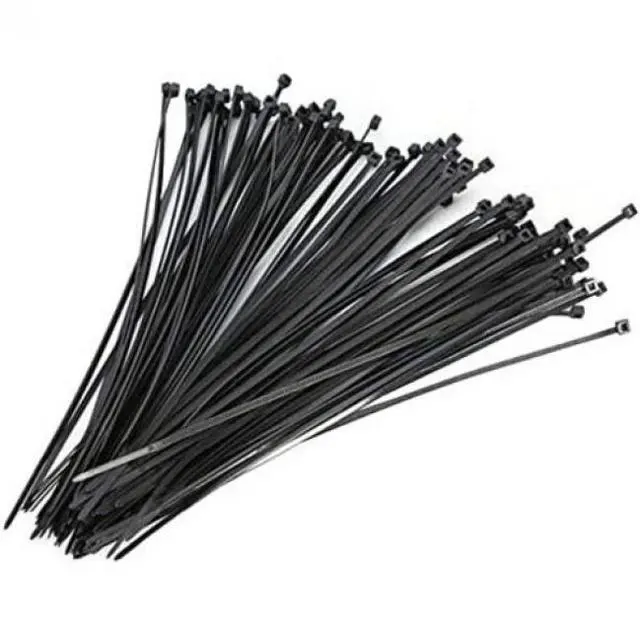 Alt view image 3 of 4 - 4XEM 100 Pack 8" Cable Ties Black Medium Nylon/Plastic Zip Tie 4X8ZIPTIE100B