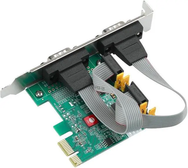 Main image of SIIG 2 Port DP Cyber RS-232 2S PCIe Card - 250Kbps - ASIX AX99100 Chipset - PCI Express Base Specification 2.0 Compliant