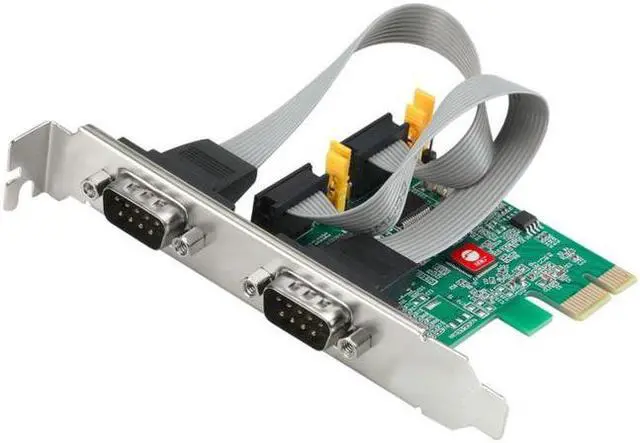 Alt view image 6 of 6 - SIIG 2 Port DP Cyber RS-232 2S PCIe Card - 250Kbps - ASIX AX99100 Chipset - PCI Express Base Specification 2.0 Compliant
